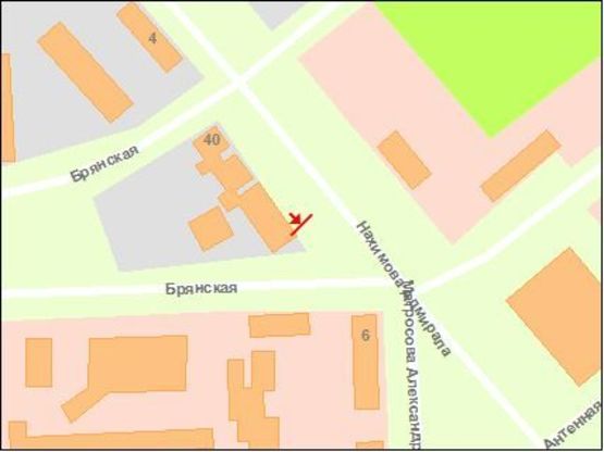 Схема рекламной плоскости по адресу вул.Перемоги - вул.Нахімова, ст.А