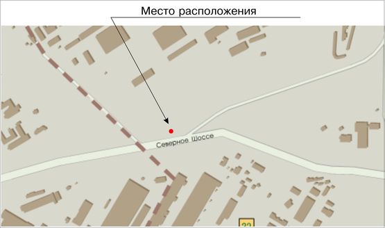 Схема рекламной плоскости по адресу Сев.шоссе_Диагональная