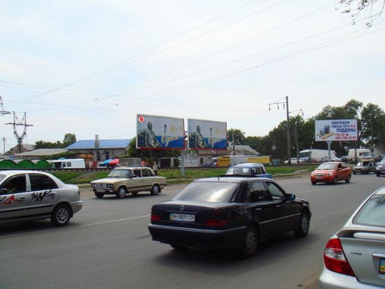 Схема рекламной плоскости по адресу Дальницкое шоссе / ул. Крайняя (Рынок) №2 "Чебурашка"