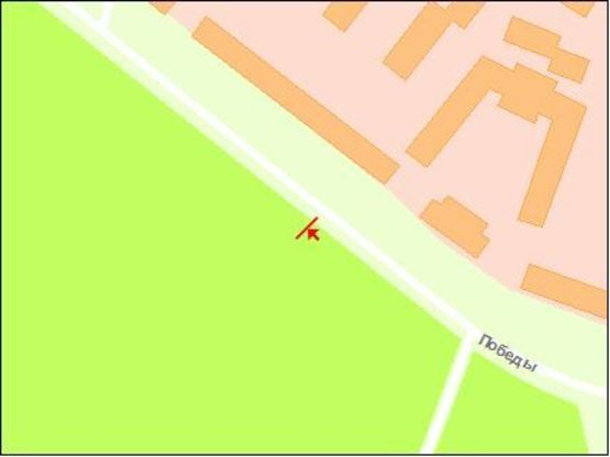 Схема рекламной плоскости по адресу вул.Перемоги,93  - маг "Олімпія", АЗС, ст.Б