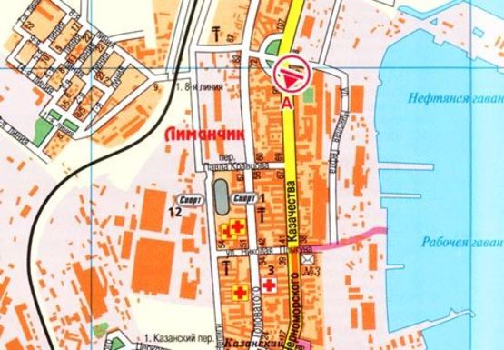 Схема рекламной плоскости по адресу Черноморского Козачества ул., 66А