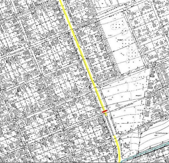 Схема рекламной плоскости по адресу ул.Демократическая-въезд в Заводской р-н