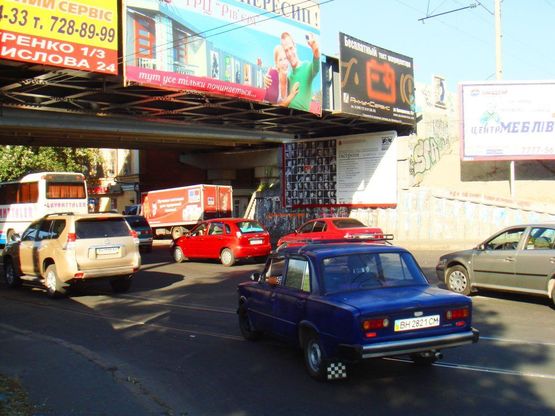 Схема рекламної площини за адресою ул. Черноморского Казачества / Эстакада №2