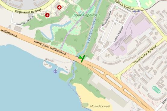 Схема рекламной плоскости по адресу Набережна магіст., "Червона вода"