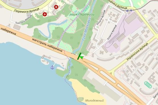 Схема рекламної площини за адресою Набережна магіст., "Червона вода"