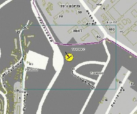 Схема рекламной плоскости по адресу Стеценка ул., возле ул.Щусева