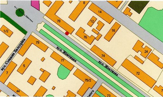 Схема рекламної площини за адресою Соборності вул., 78 (№1)