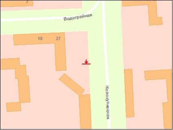 Схема рекламной плоскости по адресу вул.Новокузнецька, 27, м-н «Південний» - "Сільпо" , ст.А