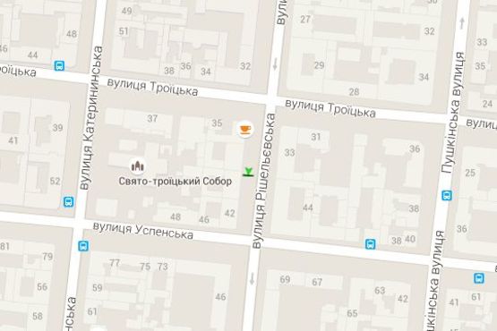 Схема рекламной плоскости по адресу Рішельєвська вул., 38