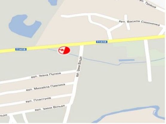 Схема рекламной плоскости по адресу вул. Стрийська АЗС WOG