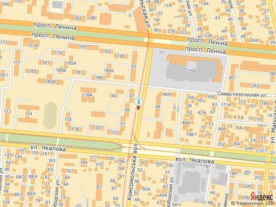 Схема рекламной плоскости по адресу ул. 6-я Слободская - ул. Чкалова