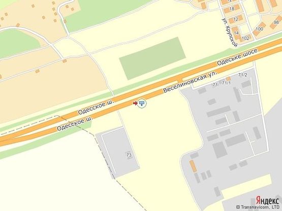 Схема рекламної площини за адресою Одесская трасса - въезд в город