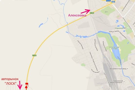 Схема рекламної площини за адресою Окружная дорога-478 км возле АЗС "Маршалл"  в ст. Алексеевки