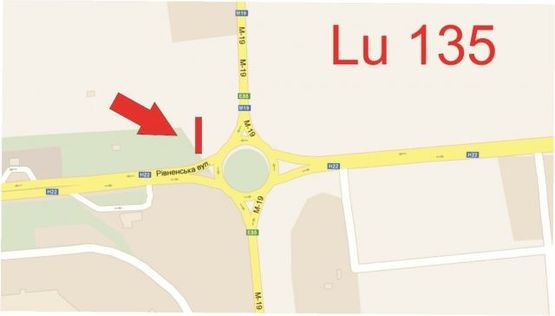 Схема рекламной плоскости по адресу Рівненська/Окружна_кільце біля Епіцентру_виїзд з міста