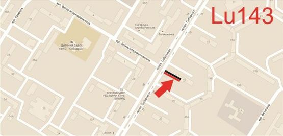 Схема рекламной плоскости по адресу Соборності/Воїнів-Інтернаціоналістів_с.м.Салют_с.м.Наш Край