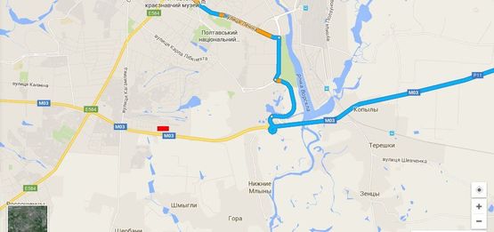 Схема рекламной плоскости по адресу трасса Киев-Харьков въезд в Полтаву со стороны Харькова