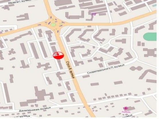 Схема рекламної площини за адресою вул. Стуса, біля Червоної рути