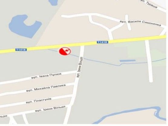 Схема рекламной плоскости по адресу вул. Стрийська АЗС WOG