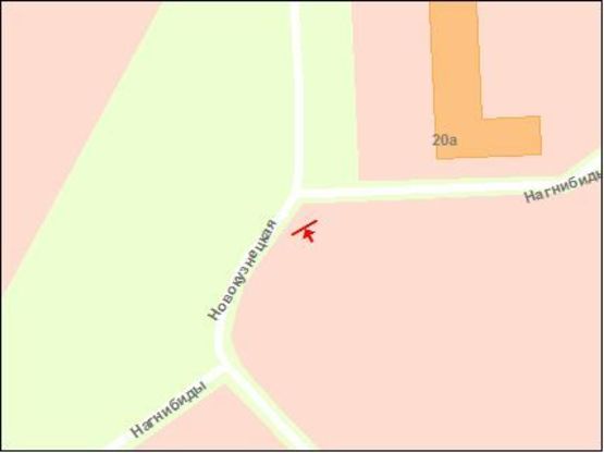 Схема рекламной плоскости по адресу вул.Новокузнецька - вул.Нагнибеди (коло біля супермаркета "Сільпо"), ст.Б