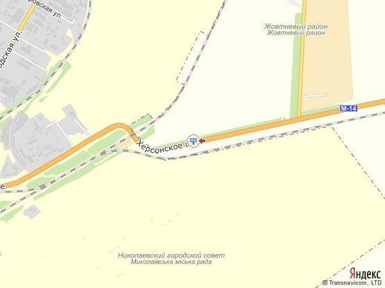 Схема рекламной плоскости по адресу Херсонское шоссе - въезд, 1