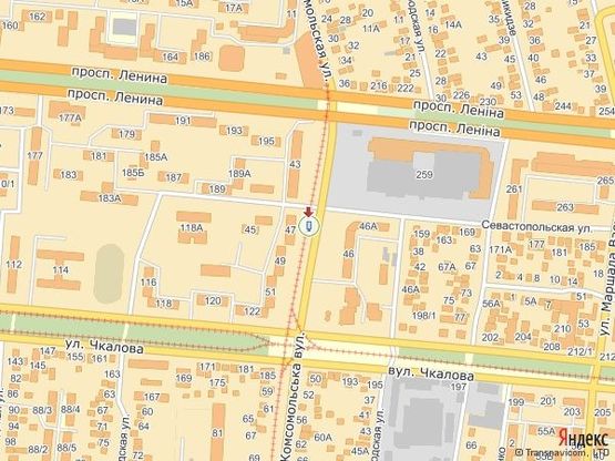 Схема рекламной плоскости по адресу ул. 6-я Слободская - ул. Чкалова