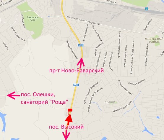 Схема рекламной плоскости по адресу Окружная дорога-поворот на санаторий "Роща"-флажок №1-в ст. пр. Ново-Баварский