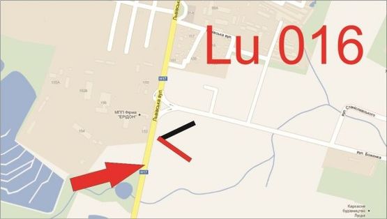 Схема рекламной плоскости по адресу Львівська_з-д Кромберг_Нова пошта (в центр)