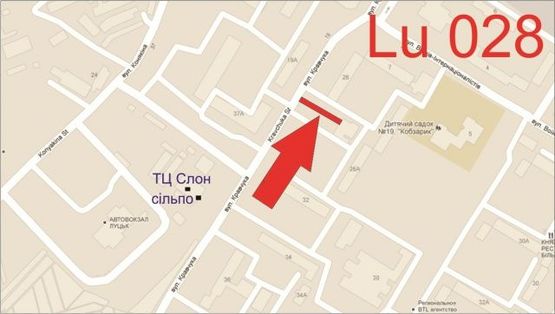 Схема рекламной плоскости по адресу Кравчука_від ТЦ Слон