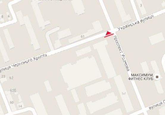 Схема рекламной плоскости по адресу Ушакова пр. - Красного Креста ул.