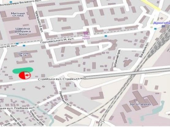 Схема рекламной плоскости по адресу вул Стрийська (за мостом в центр)