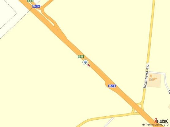 Схема рекламної площини за адресою Киевская трасса - выезд, 2