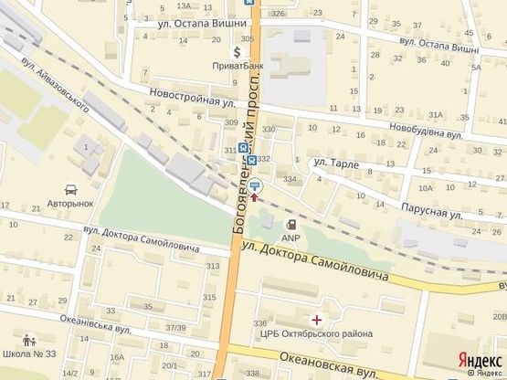 Схема рекламной плоскости по адресу просп. Богоявленский, 332 - перед ж/д переездом