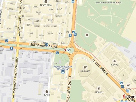 Схема рекламной плоскости по адресу просп. Богоявленский - кольцо Автовокзал