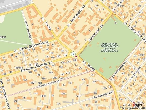 Схема рекламной плоскости по адресу ул. 1-я Военная - ул. Большая Морская