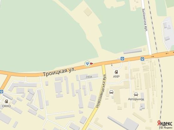 Схема рекламної площини за адресою ул. Троицкая, 240А