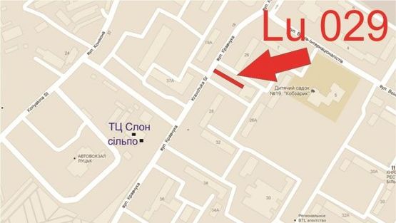 Схема рекламной плоскости по адресу Кравчука_до ТЦ Слон