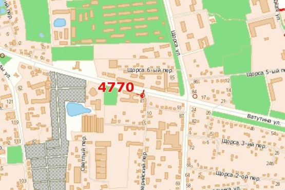 Схема рекламной плоскости по адресу Незалежності просп. (Ватутіна вул.), 10д