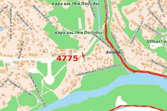 Схема рекламної площини за адресою Чуднівська вул. (Черняховського вул.), 49