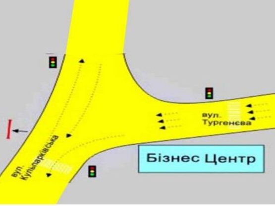 Схема рекламной плоскости по адресу перехрестя вул.Кульпарківська,60/вул. Героїв УПА