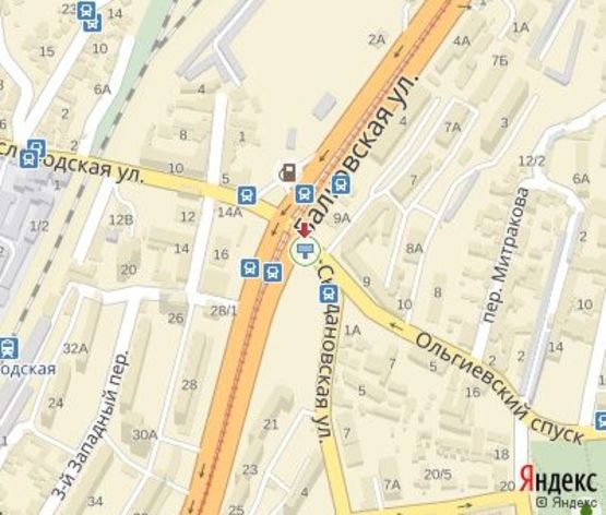 Схема рекламной плоскости по адресу Балковская ул. - Скидановский спуск