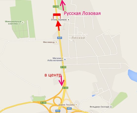 Схема рекламной плоскости по адресу Арка-Белгородское шоссе-пос. Лесное- из центра