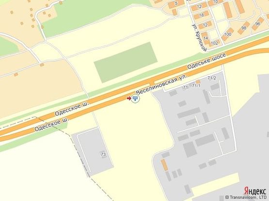 Схема рекламной плоскости по адресу Одесская трасса - въезд