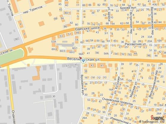 Схема рекламной плоскости по адресу ул. Веселиновская - ул. Урожайная