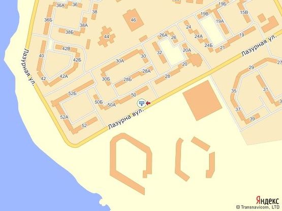 Схема рекламной плоскости по адресу ул. Лазурная, 50