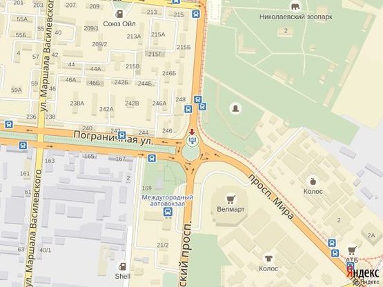 Схема рекламной плоскости по адресу просп. Богоявленский - кольцо Автовокзал