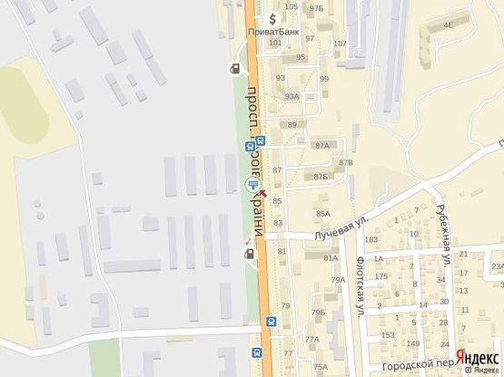 Схема рекламной плоскости по адресу просп. Героев Украины (воинская часть)