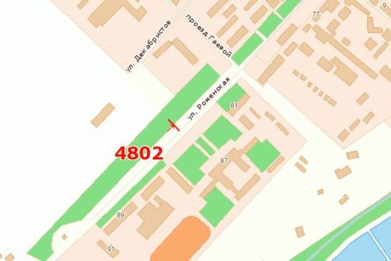 Схема рекламной плоскости по адресу Роменська вул., (Педуніверситет)