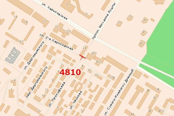 Схема рекламної площини за адресою Прокоф`єва вул., 28/1