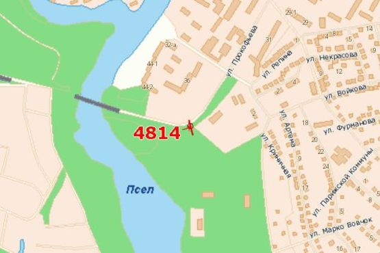 Схема рекламной плоскости по адресу Прокоф`єва вул., 39/1