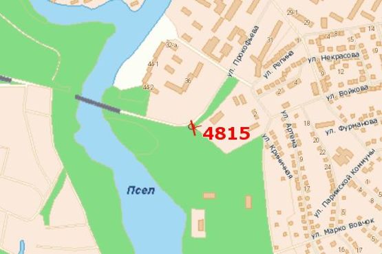 Схема рекламной плоскости по адресу Прокоф`єва вул., 39/1